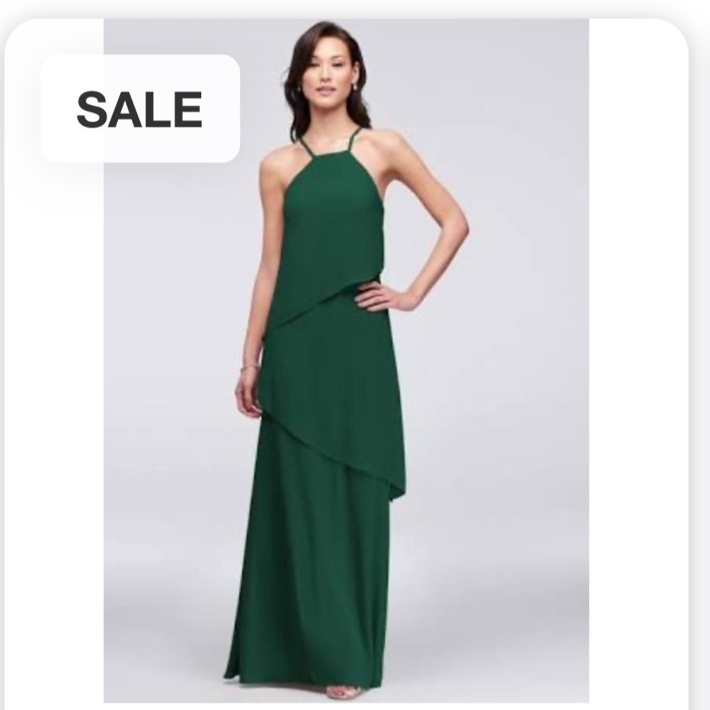 David’s Bridal~Waterfall tier georgette bridesmaid